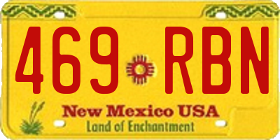 NM license plate 469RBN