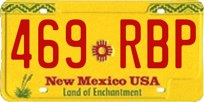 NM license plate 469RBP