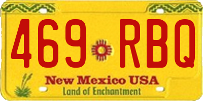 NM license plate 469RBQ