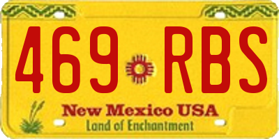 NM license plate 469RBS