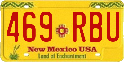 NM license plate 469RBU