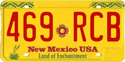 NM license plate 469RCB