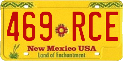 NM license plate 469RCE