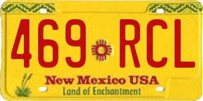 NM license plate 469RCL