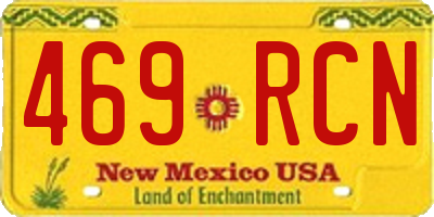 NM license plate 469RCN