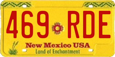 NM license plate 469RDE