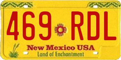 NM license plate 469RDL