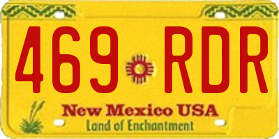 NM license plate 469RDR