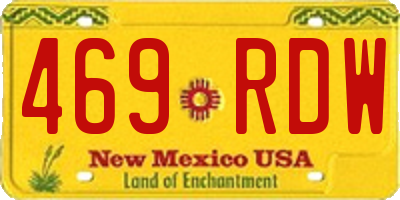 NM license plate 469RDW