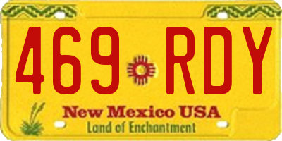 NM license plate 469RDY