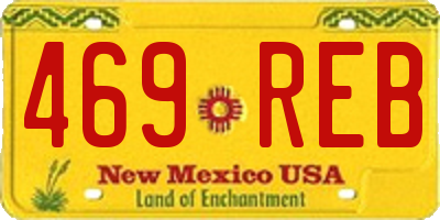 NM license plate 469REB