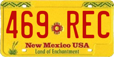 NM license plate 469REC