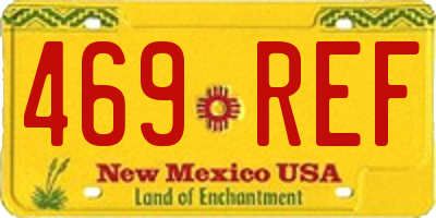 NM license plate 469REF