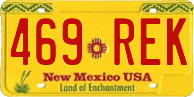 NM license plate 469REK