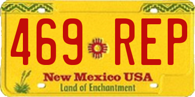 NM license plate 469REP