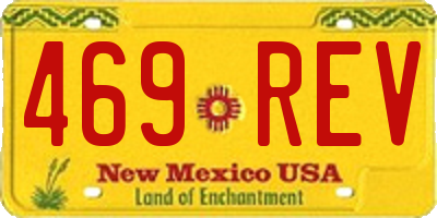NM license plate 469REV