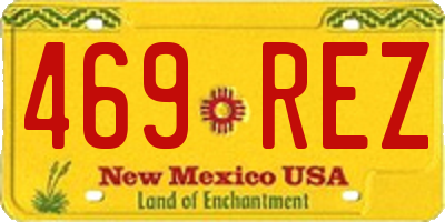 NM license plate 469REZ