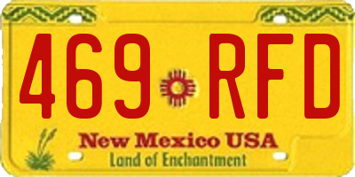 NM license plate 469RFD