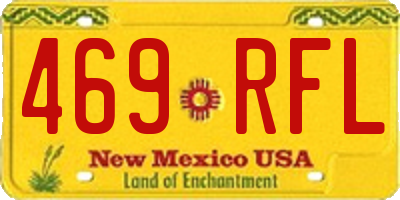 NM license plate 469RFL