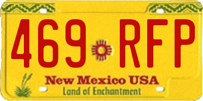 NM license plate 469RFP