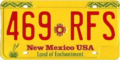 NM license plate 469RFS