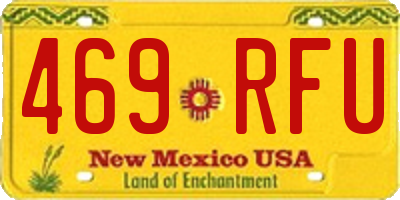 NM license plate 469RFU