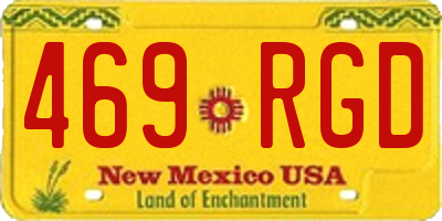 NM license plate 469RGD