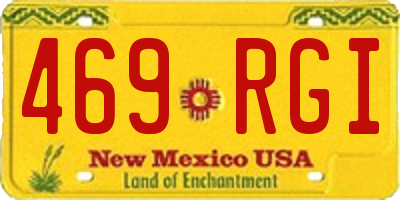 NM license plate 469RGI