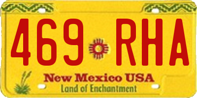 NM license plate 469RHA
