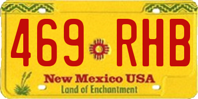 NM license plate 469RHB