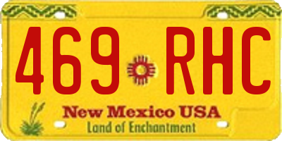 NM license plate 469RHC