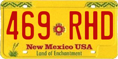 NM license plate 469RHD