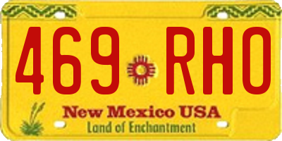 NM license plate 469RHO