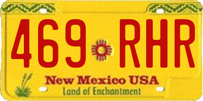 NM license plate 469RHR