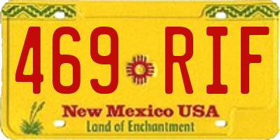 NM license plate 469RIF