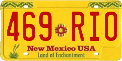 NM license plate 469RIO