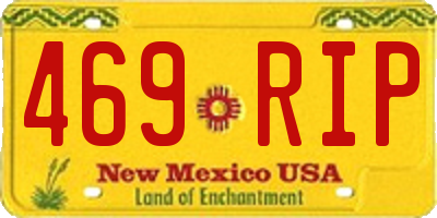 NM license plate 469RIP