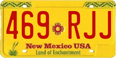 NM license plate 469RJJ