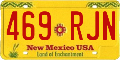 NM license plate 469RJN