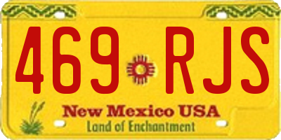 NM license plate 469RJS