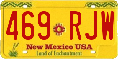 NM license plate 469RJW