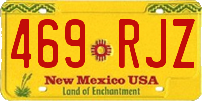 NM license plate 469RJZ
