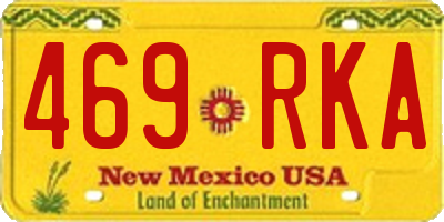 NM license plate 469RKA