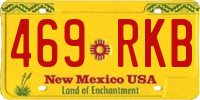 NM license plate 469RKB