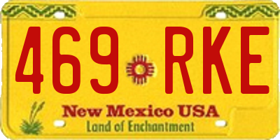 NM license plate 469RKE