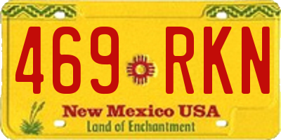 NM license plate 469RKN