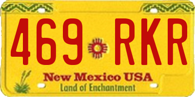 NM license plate 469RKR