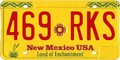 NM license plate 469RKS