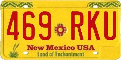 NM license plate 469RKU