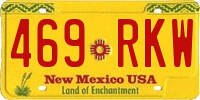 NM license plate 469RKW